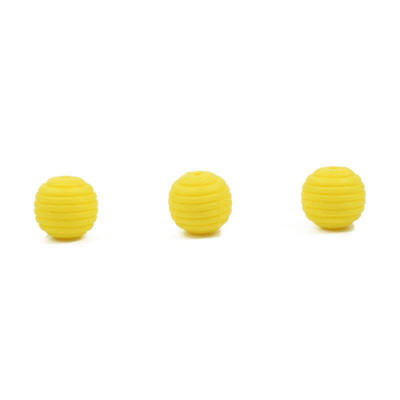 Decoendiy 50 Pieces Silicone Honeycomb Beads 15mm Colorful Thread Stripe Beehive Beads  Silicone Spacer Beads  for DIY Necklace Bracelet Jewelry Making Supplies - Image 5